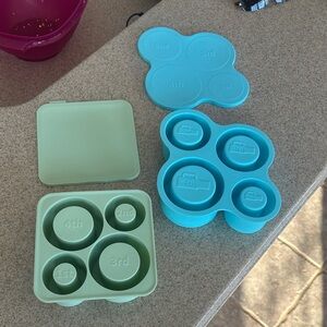 Silicone Ice Molds for 40,30,20oz  Stanley type tumblers in Blue and Green